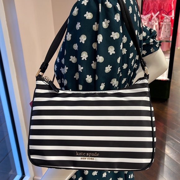 KATE SPADE
The Little Better Sam Stripe Small Shoulder Bag in BlackClotted Cream - Picture 8 of 16